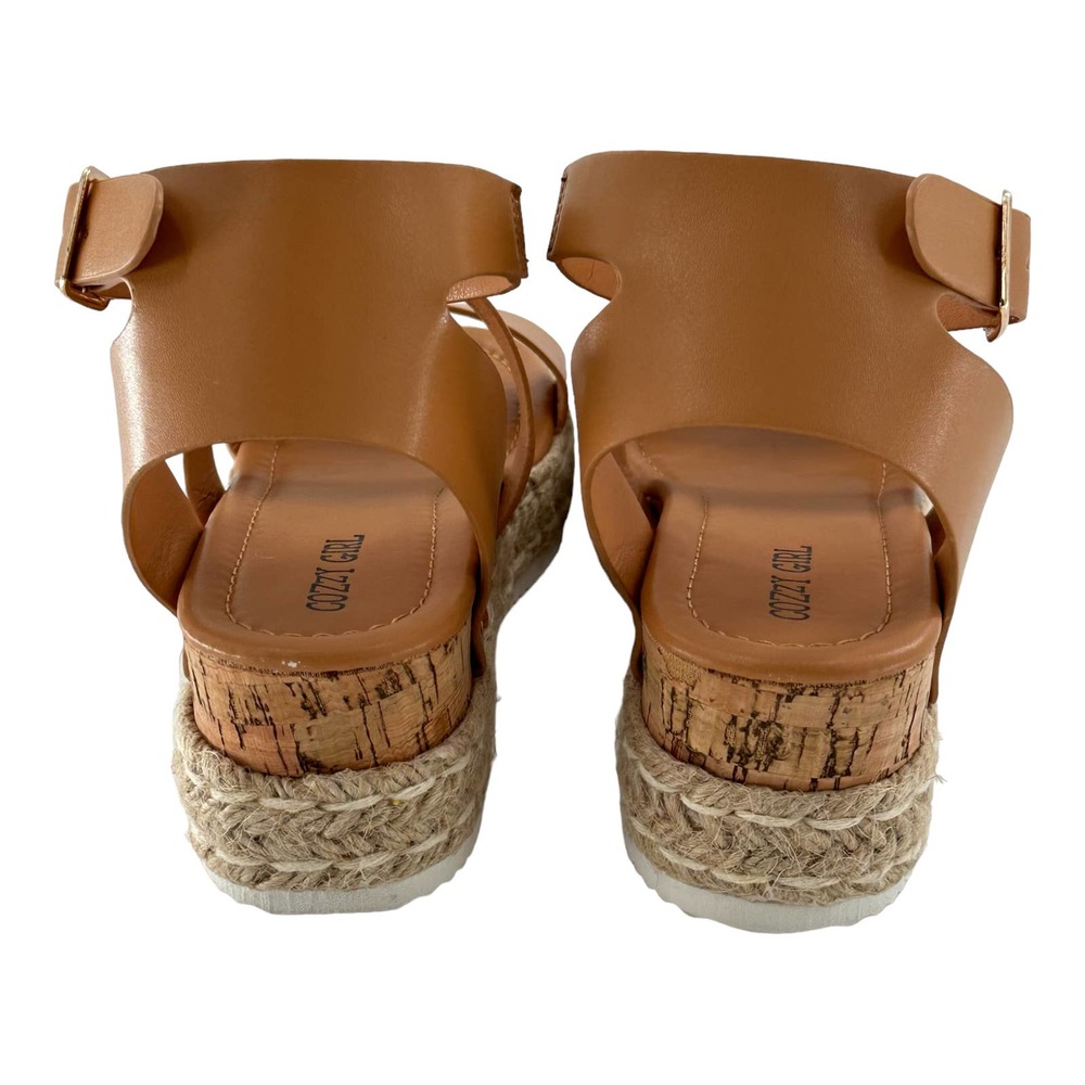 Platform Espadrilles Women’s Sandals (Tan) - Size 9 - Picture 6 of 11